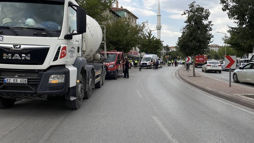 Konya'da kaza! Beton mikseri elektrikli bisiklet sürücüsüne çarptı: 1 ölü 2